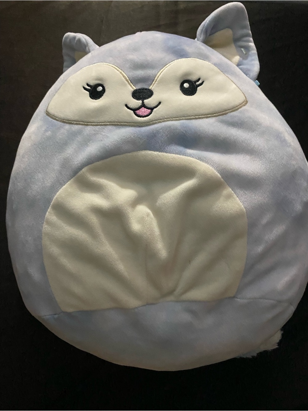 Blue tie dye fox plush by Squishmallow